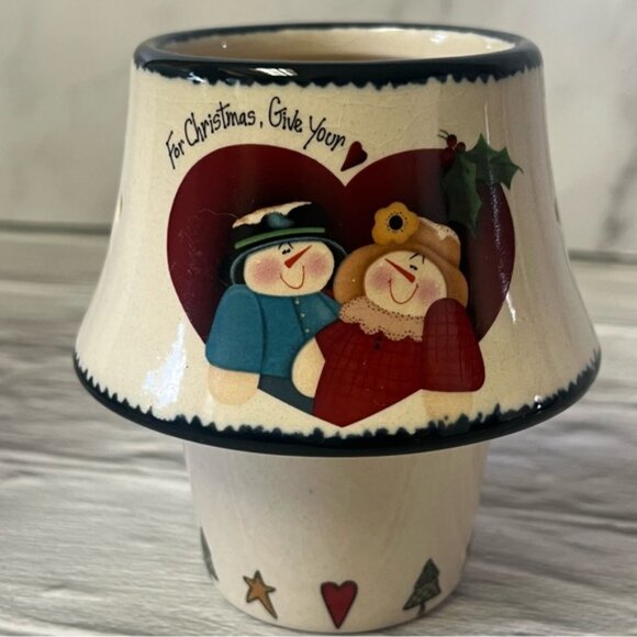 New Crazy Mountain Holiday Candle Votive Holders Snowman Winter Theme Set of 3 - Picture 6 of 9